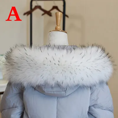 Warm Faux Fur Hooded Collar Women Scarf Wrap Shawl Stole Fluffy Neck Warmer • $5.59
