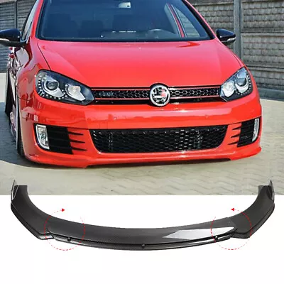 For VW Golf MK6 GTI Front Bumper Lip Spoiler Splitter Body Kit Carbon Fiber Look • $89.99