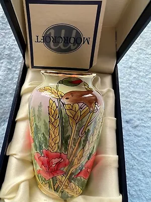 £175 • Buy Moorcroft Early Enamel Vase  Field Mice In Cornfield Signed