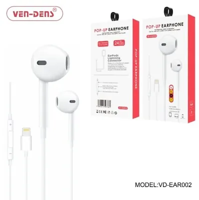 For Iphone Stereo Headphones Earphones Handsfree With Remote Mic For IPhone • £4.85