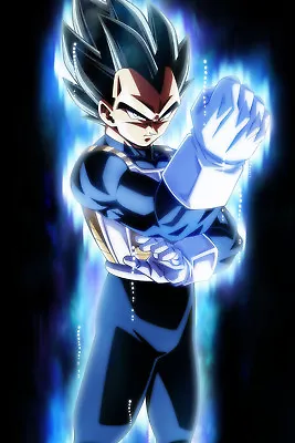 Dragon Ball Super Poster Vegeta Ultra Instinct Half Body 12inx18in Free Shipping • $9.95