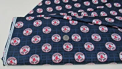 Cooperstown MLB BOSTON RED SOX LOGO Fabric BY THE YARD (14394) Logo Wide Width • $8.99