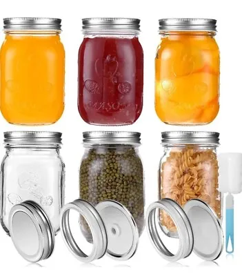 YUEYEE Glass Mason Jars With Lids • £17.65