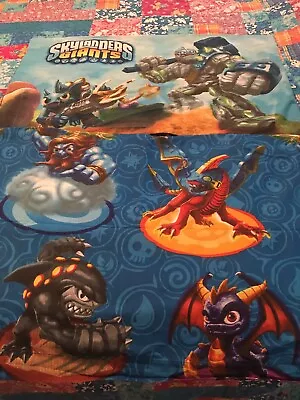 Skylanders Giants Twin Flat Sheet + Pillowcase Spyro The Dragon 2013 Franco SALE • $5.95