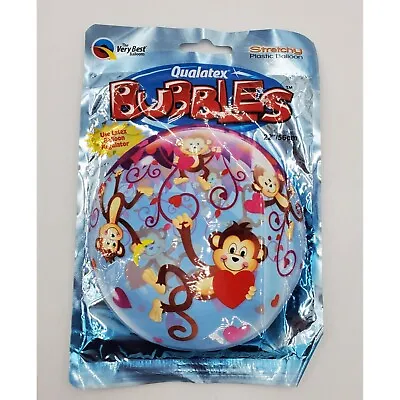 Balloon Monkey Hearts Valentines Love Qualatex Bubble 22  • $6.95