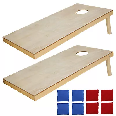 4 X 2FT Cornhole Bean Bag Toss Game Set Lawn Backyard Regulation Size Wooden • $70.99