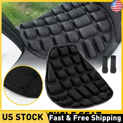 Motorcycle Gel Seat Cushion Comfort Pillow Pad Cover Pressure Relief Universal • $16.99