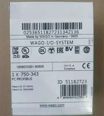 New In Box 750-343 WAGO 750-343 Buscoupler DeviceNet Module PLC Adapter 750-343 • $168