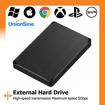 £20.99 • Buy UnionSine Ultra Slim External Hard Drive 2.5  HDD USB 3.0 Portable For PC Laptop