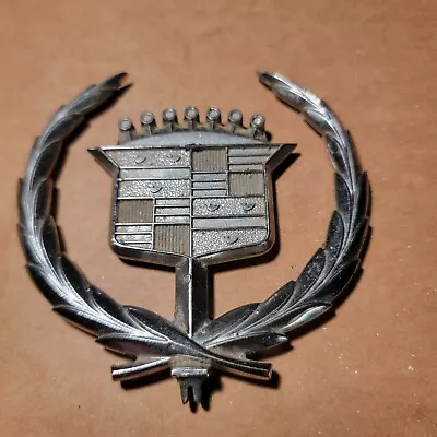 $35 • Buy Vintage Cadillac Edblem Chrome Hood Ornament 1970 And Up General Motors Auto