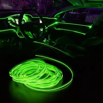 Green LED Auto Car Interior Decor Atmosphere Wire Strip Light Lamp Accessories • $8.59