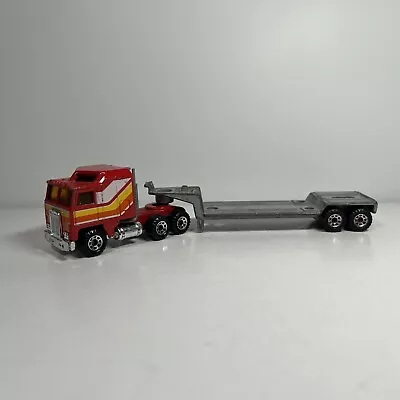 Matchbox 1981 Red Kenworth Tractor With Low Bed Trailer • $14.99