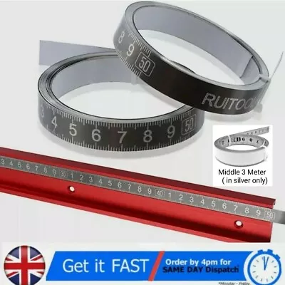 Self Adhesive Miter Saw Track Tape Measure Tool Backing Metric Steel Ruler Tape • $9.46