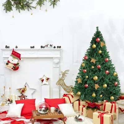 LONABR 8ft Christmas Tree W/ 1500 Tips Artificial Spruce Faux-Pine Party Holiday • $65.99