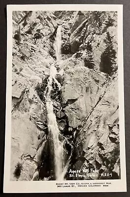 Agnes Vail Falls St Elmo Colorado RPPC Rocky Mt View Co Glen L Gebhardt • $19.90