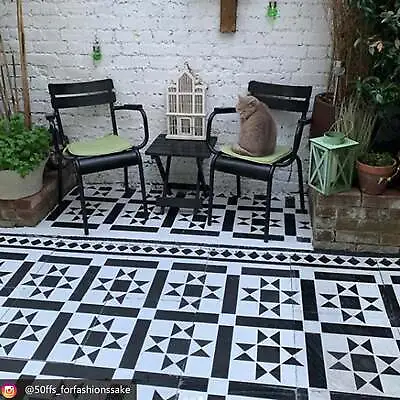 Faux Tile Stencils - Paint Tile Effect On Floors Walls Patios - Kensington • £8