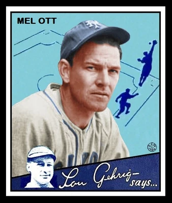 $0.99 • Buy 1934 Goudey Mel Ott Card Personally Made  Mt