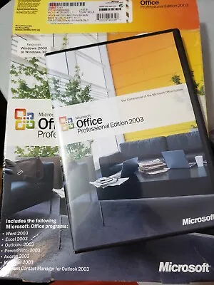 Microsoft Office 2003 Professional Edition Full Version Big Box 269-07387 Open • $46.86