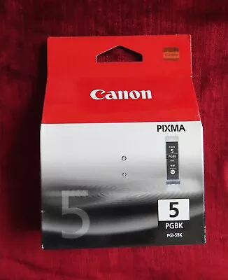 Canon Pixma Printer Ink 5 PGBK Black PGI-5BK Genuine New Unopened • £5.50