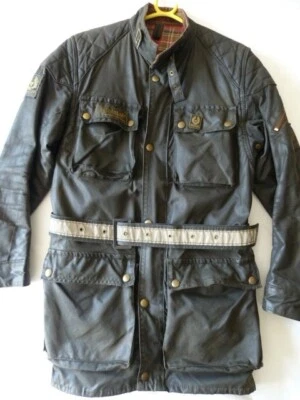 Belstaff Tour Master Trophy Jacket, Gold Label, Waxed Cotton, Oiled Jacket, Men's XL cotton brown type Vintage Second Hand