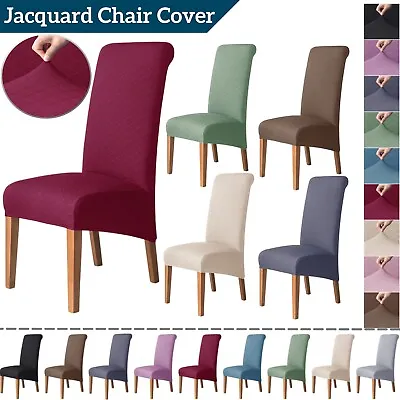 $17.09 • Buy Jacquard Dining Chair Cover Seat Slipcover Elastic Large Chair Protector Durable