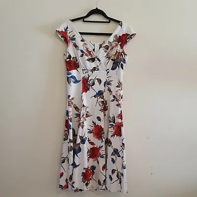 Retrospec'd Clothing Vintage/Retro Empire Roses Dress Size 10 • $50