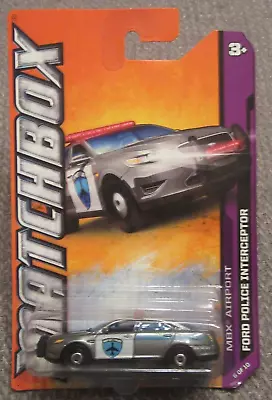 Matchbox 2012 Mbx Airport  Ford Police Interceptor Car #6 Grey • $17.69