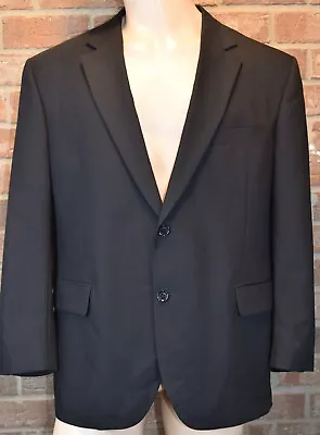 Jos A Bank Blazer Mens 44S Short Black 2 Button 100% Wool Single Vented EUC • $37.98