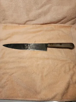 Vintage 10  Blade *** SECOLA & SONS *** Carbon Steel Chef Knife USA • $42