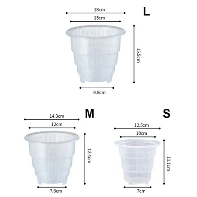 $11.73 • Buy Clear Plastic Orchid Pots With Holes Hollow Breathable For Gardening-Garden Home