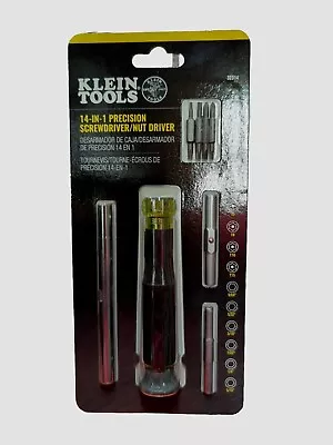 KLEIN TOOLS  14-IN-1 PRECISION SCREWDRIVER/NUT DRIVER Tool Set Brandy  NEW  • $19.95