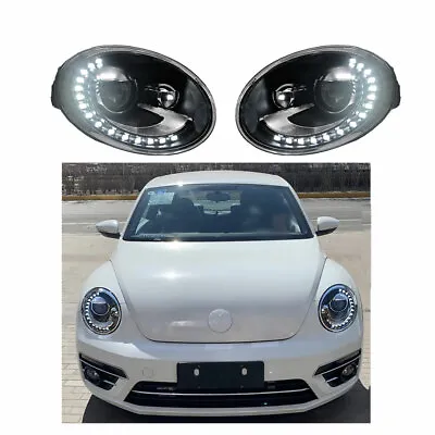 Headlight Assembly For VW Beetle 2013-2019 Halogen Xenon Beam Projector LED DRL • $600