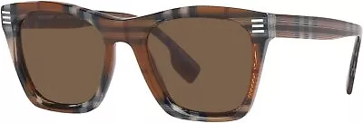 BURBERRY Sunglasses BE 4348 396673 Cooper Brown Check Dark • $109.99