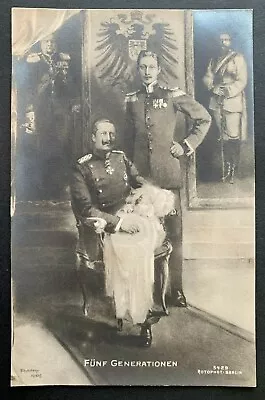 RPPC Postcard Kaiser Wilhelm II Germany Grandson Funf Generationen Royal Family • $9