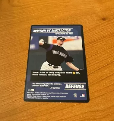 ADDITION BY SUBTRACTION 2003 MLB Showdown Trading Deadline Strategy #10 • $0.99