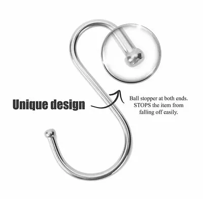 10Pcs S-Shaped Meat Hook Heavy Duty Stainless Steel Butcher Hooks Hanging Beef • $13.19