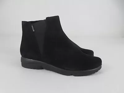 Mephisto Rafaelle Womens 7.5 Boots Leather Black Side Zip Pull On Casual • $129.95