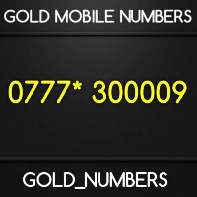 £150 • Buy Gold Golden 0777 Vip Easy Vip Mobile Number  0777*300009