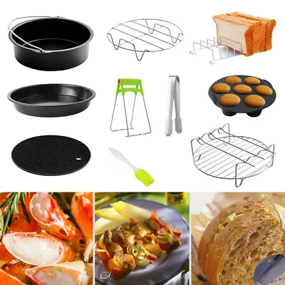 9Pcs/Power Air Fryer Accessories 8 Inch Air Fryer Kit For XL Cozyna Gowise • $43.99