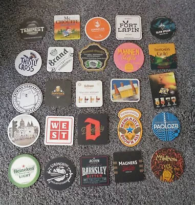 Lot Of 25 GREAT Assortment Of Different Foreign Beer (Brewery) Coasters # 46 • $7