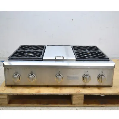 Monogram 36  Built-in Gas Cooktop W/ 4-Burners And Center Griddle SS Stainless • $2351.29