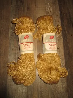 VTG LEES MINERVA  NEW  Lot Of 2 (938 ) SPARKLETONE VIRGIN WOOL BLEND Rug Yarn • $11.24