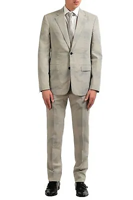 Maison Margiela 14 Men's 100% Wool Gray Two Button Suit Size 36 38 40 42 44 • $699.99