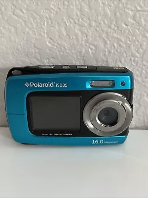 Polaroid IS085 16.0 MP Blue Digital Waterproof Underwater Compact Camera TESTED • $10