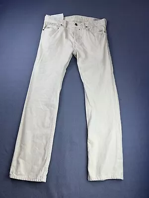 Diesel Safado Mens Jeans W30-L32 Beige Regular Slim Straight 0834J Button Fly • $55.99