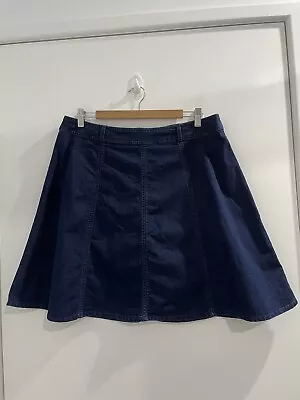 Review Denim Stretch A-Line Skirt Size 16 (B2) • $39.95