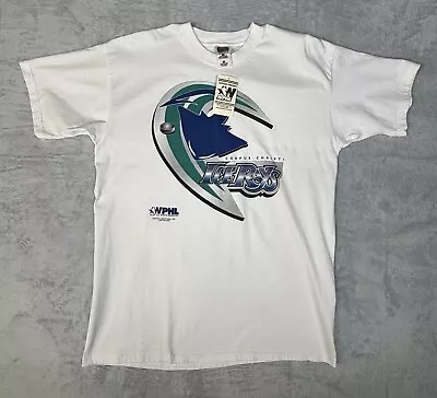 Vintage 1990s Corpus Christi Ice Rays Hockey WPHL XL 100% Cotton White T-Shirt • $19.99