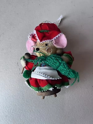 Vintage Kurt Adler Mice Christmas Corn Husk Mouse Ornaments 1980  • $14.40