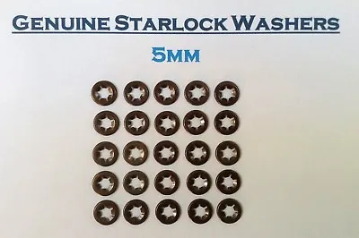 £2.99 • Buy Starlock Washers Flower Grip Speed Grab Push On Locking Clips 25 X 5mm 