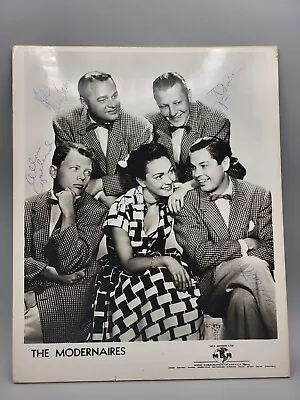 The Modernaires Members Autographed 8.5  X 10  Photograph Black & White • $174.99